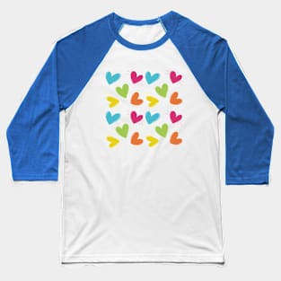 Hearts pattern Baseball T-Shirt